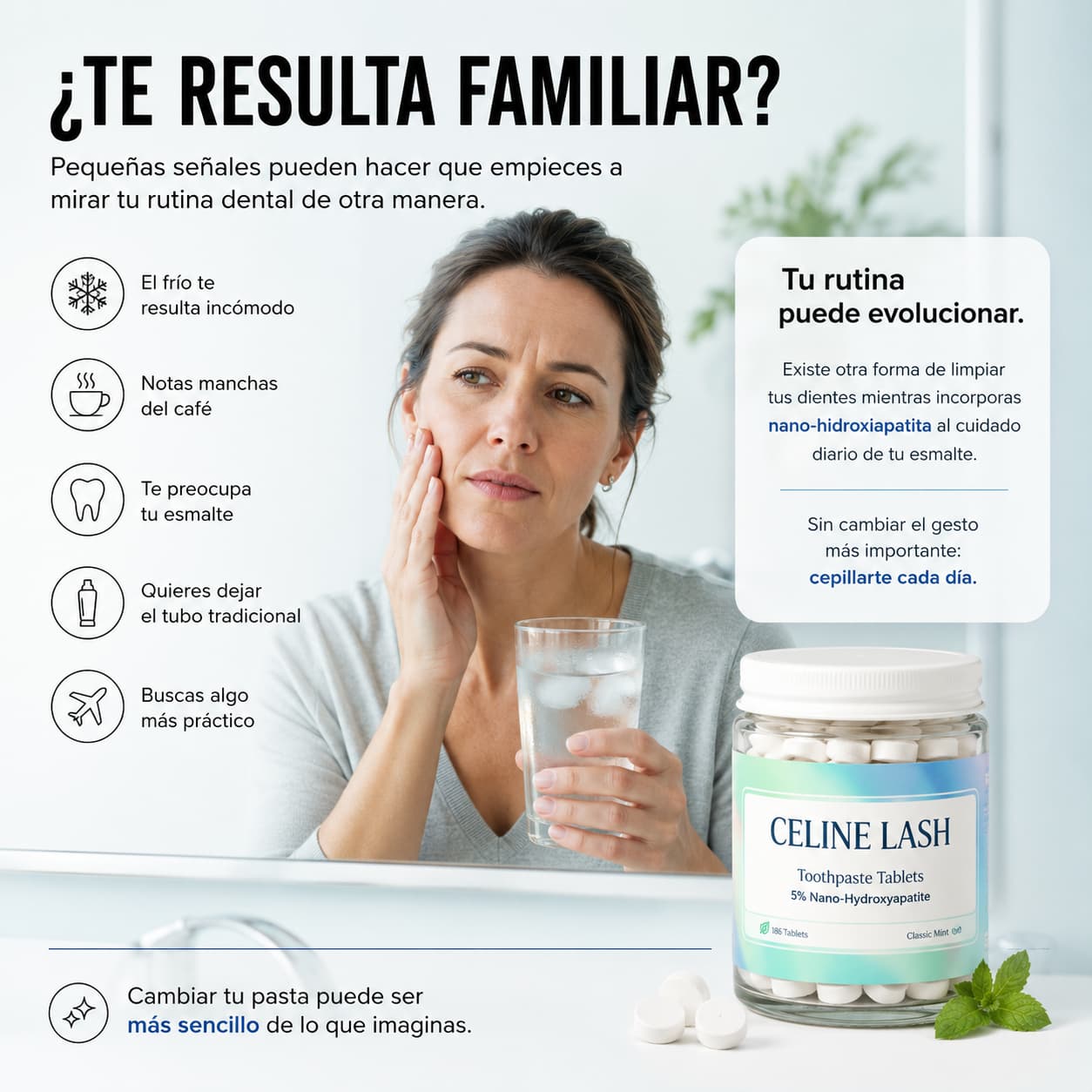 Pastillas Dentales con Nano-Hidroxiapatita