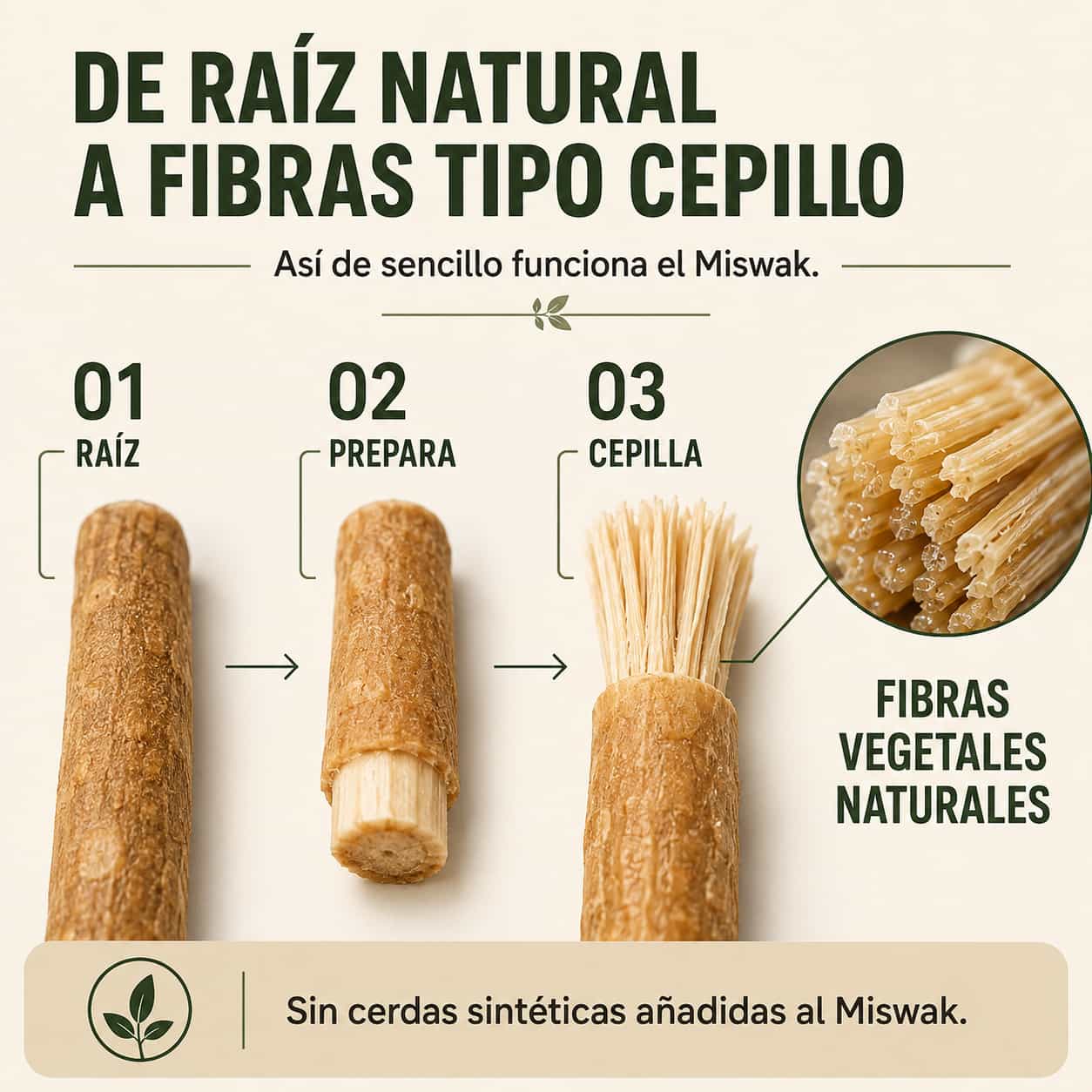 Miswak para Higiene Bucal Natural