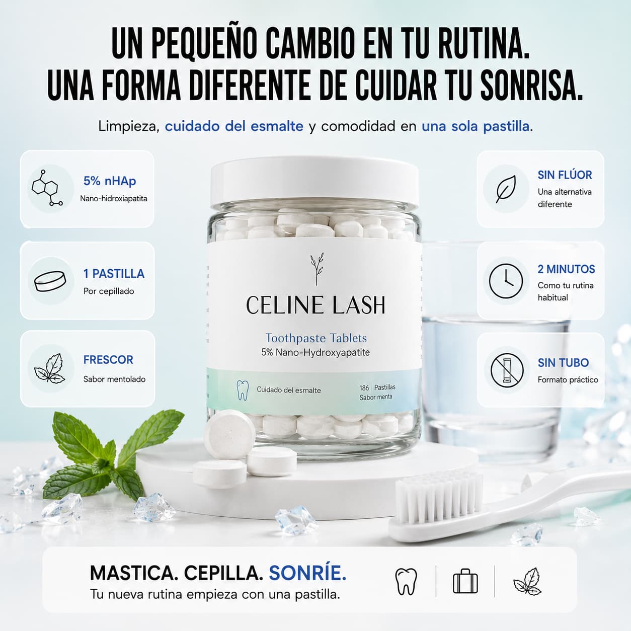 Pastillas Dentales con Nano-Hidroxiapatita