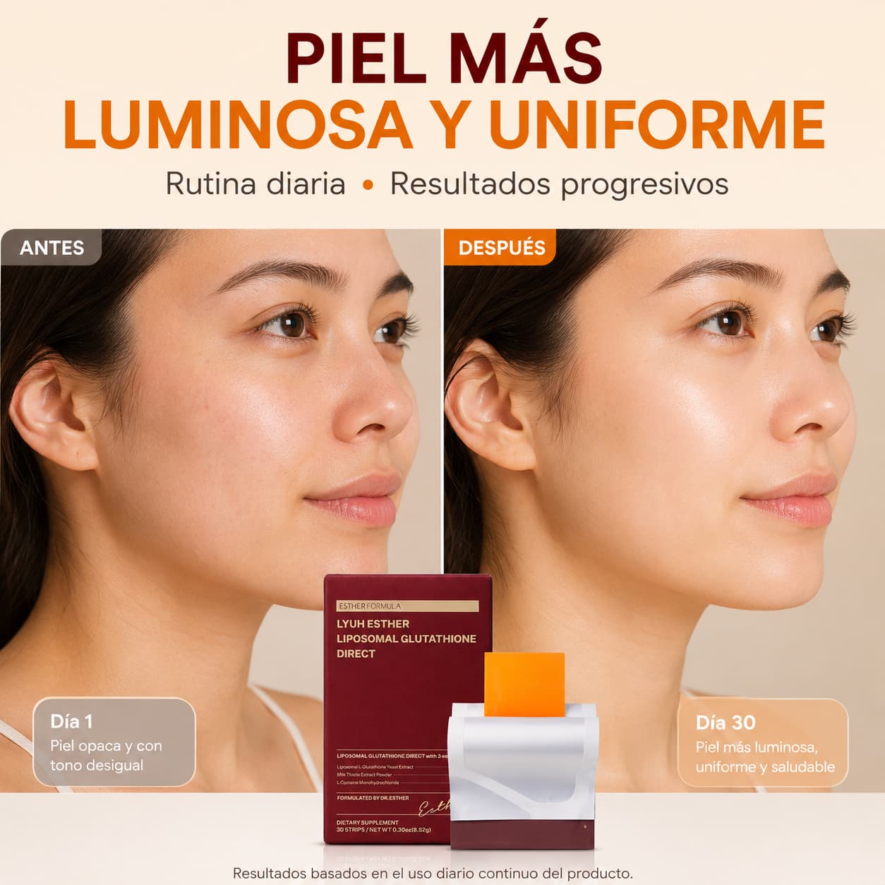 Tiras de Glutatión Liposomal